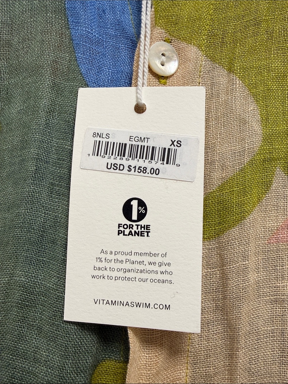 Vitamin A Multicolor Linen Floral Button-Up Shirt - NWT sz XS - Picture 7 of 16